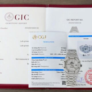 Audemars Piguet 15400 Best Copies Watch Diamonds Moissanite Hong Kong Custom 41mm - Đồng Hồ Replica 1:1