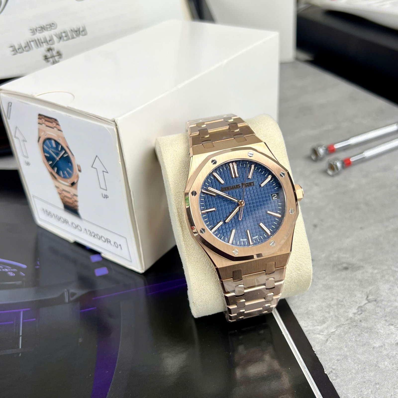 Audemars Piguet 15500 Replica 11 Watch Blue Dial APS Factory 41mm - Đồng Hồ Replica 1:1 Audemars Piguet 15500 Replica 11 Watch Blue Dial APS Factory 41mm - Đồng Hồ Replica 1:1
