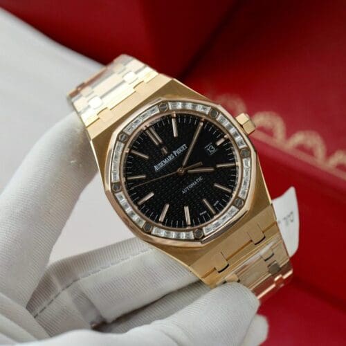 Audemars Piguet Royal Oak 15400OR 41mm Custom with Moissanite Diamonds - Audemars Piguet Royal Oak 15400OR 41mm Custom with Moissanite Diamonds -