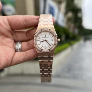 Audemars Piguet Royal Oak 34mm Rose Gold with White Dial -