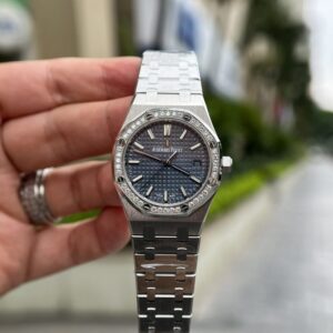 Audemars Piguet Royal Oak 34mm with Blue Dial and Metal Wire Bracelet -