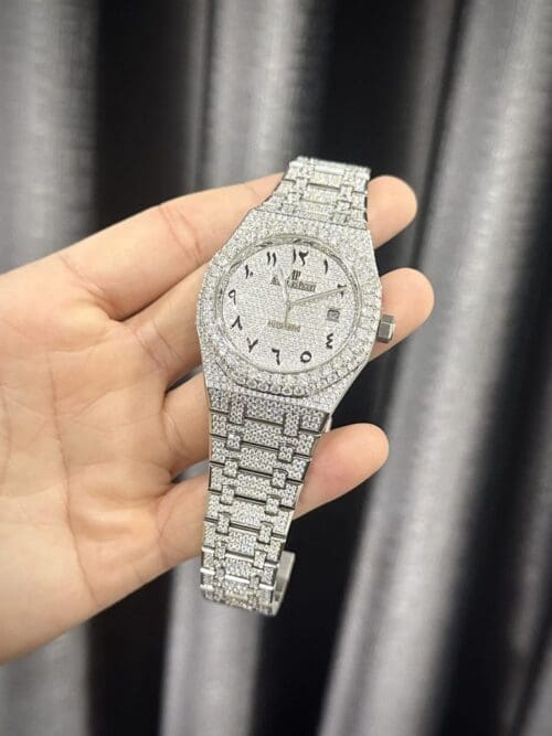 Audemars Piguet Royal Oak 41mm Custom with Moissanite Diamonds - Audemars Piguet Royal Oak 41mm Custom with Moissanite Diamonds -