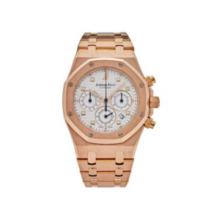Audemars Piguet Royal Oak Chronograph Rose Gold White Dial -