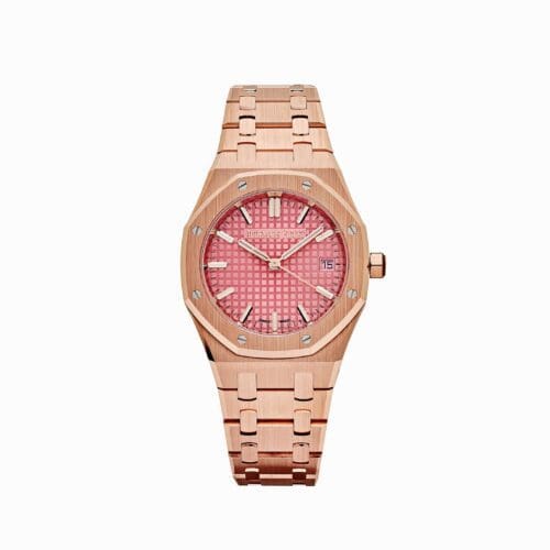 Audemars Piguet Royal Oak Ladies Rose Gold Pink Dial - Audemars Piguet Royal Oak Ladies Rose Gold Pink Dial -
