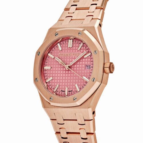 Audemars Piguet Royal Oak Ladies Rose Gold Pink Dial - Audemars Piguet Royal Oak Ladies Rose Gold Pink Dial -