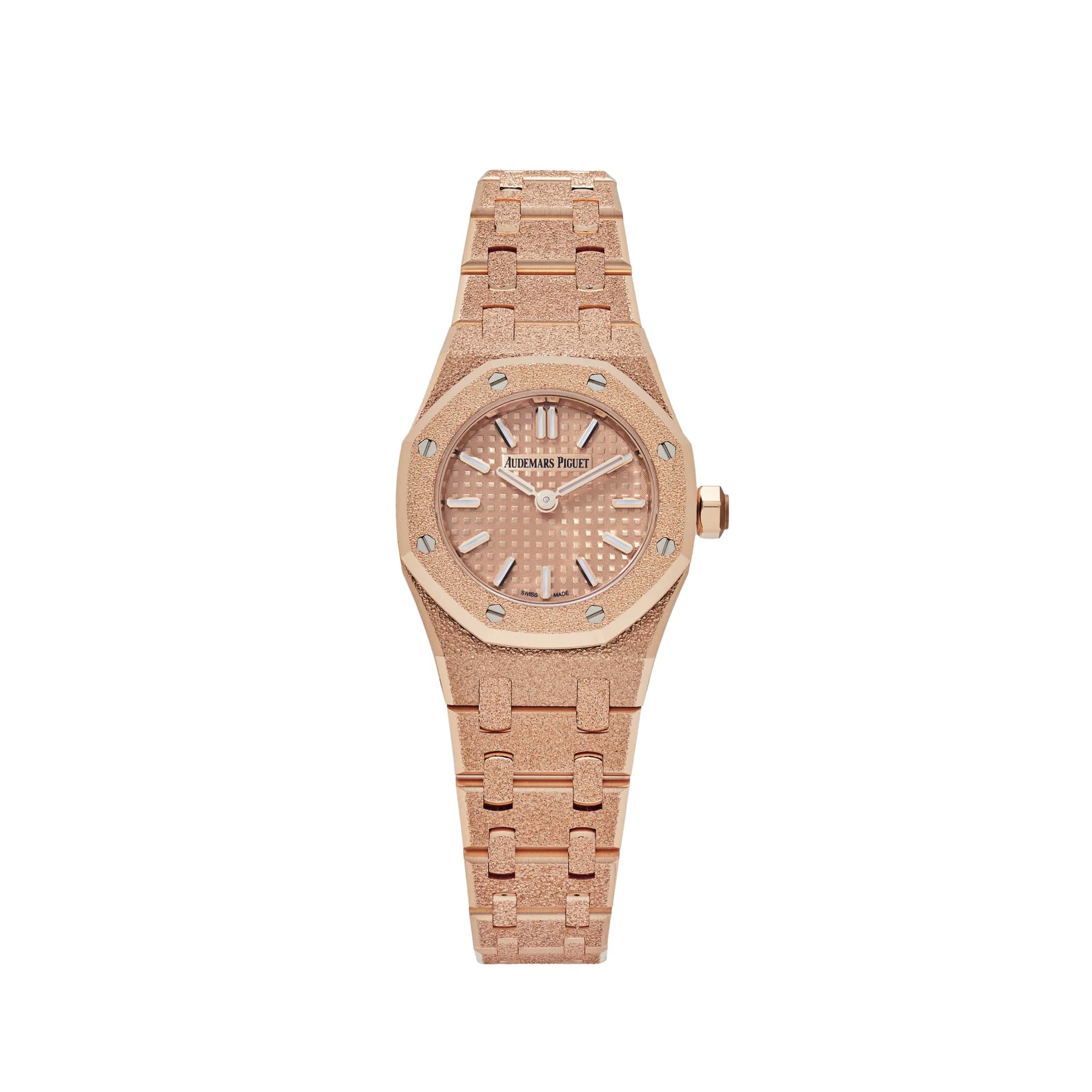 Audemars Piguet Royal Oak Mini Frosted Rose Gold Quartz - Audemars Piguet Royal Oak Mini Frosted Rose Gold Quartz -