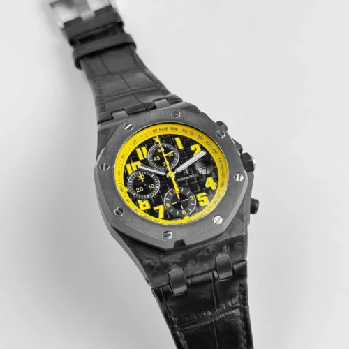 Audemars Piguet Royal Oak Offshore Chronograph Bumble Bee Carbon Black Dial Alligator - Audemars Piguet Royal Oak Offshore Chronograph Bumble Bee Carbon Black Dial Alligator -