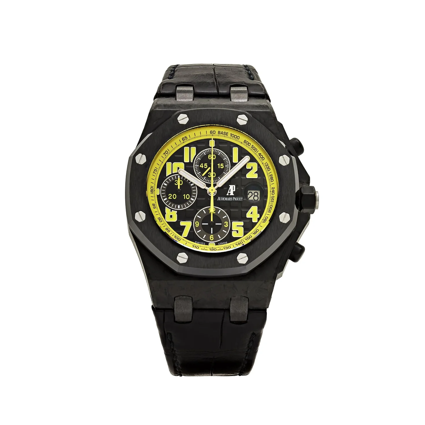Audemars Piguet Royal Oak Offshore Chronograph Bumble Bee Carbon Black Dial Alligator - Audemars Piguet Royal Oak Offshore Chronograph Bumble Bee Carbon Black Dial Alligator -