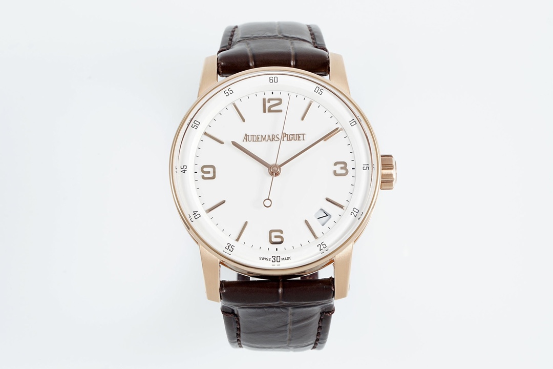 Code11.59 15210 41mm RG White Dial On Brown Leather Strap APSF A4302 Super Clone - Code11.59 15210 41mm RG White Dial On Brown Leather Strap APSF A4302 Super Clone -