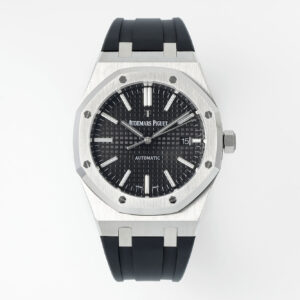 Royal Oak 15400 1:1 Best Edition SS/RU Black Textured Dial APSF SA3120 Super Clone -