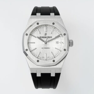 Royal Oak 15400 1:1 Best Edition SS/RU White Textured Dial APSF SA3120 Super Clone -