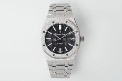 Royal Oak 15410 Frosted SS/SS Black Textured Dial APSF SA3120 Super Clone - Royal Oak 15410 Frosted SS/SS Black Textured Dial APSF SA3120 Super Clone -