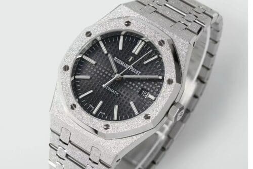 Royal Oak 15410 Frosted SS/SS Black Textured Dial APSF SA3120 Super Clone - Royal Oak 15410 Frosted SS/SS Black Textured Dial APSF SA3120 Super Clone -