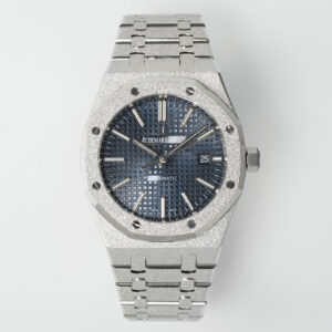 Royal Oak 15410 Frosted SS/SS Blue Textured Dial APSF SA3120 Super Clone -