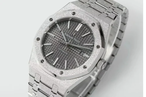 Royal Oak 15410 Frosted SS/SS Grey Textured Dial APSF SA3120 Super Clone - Royal Oak 15410 Frosted SS/SS Grey Textured Dial APSF SA3120 Super Clone -