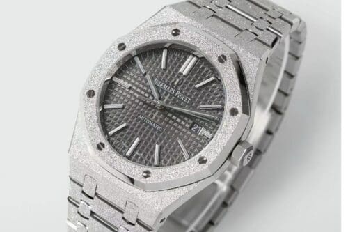 Royal Oak 15410 Frosted SS/SS Grey Textured Dial APSF SA3120 Super Clone - Royal Oak 15410 Frosted SS/SS Grey Textured Dial APSF SA3120 Super Clone -