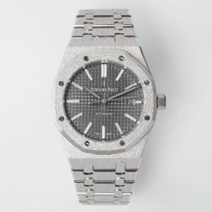 Royal Oak 15410 Frosted SS/SS Grey Textured Dial APSF SA3120 Super Clone -