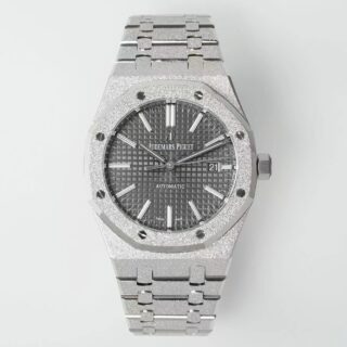 Royal Oak 15410 Frosted SS/SS Grey Textured Dial APSF SA3120 Super Clone -