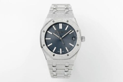 Royal Oak 15510 41mm Frosted SS/SS Blue Textured Dial APSF A4302 Super Clone - Royal Oak 15510 41mm Frosted SS/SS Blue Textured Dial APSF A4302 Super Clone -