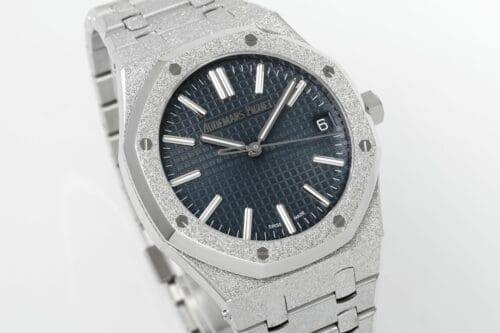 Royal Oak 15510 41mm Frosted SS/SS Blue Textured Dial APSF A4302 Super Clone - Royal Oak 15510 41mm Frosted SS/SS Blue Textured Dial APSF A4302 Super Clone -