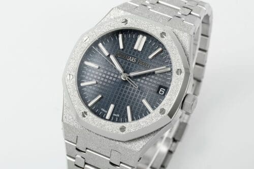 Royal Oak 15510 41mm Frosted SS/SS Blue Textured Dial APSF A4302 Super Clone - Royal Oak 15510 41mm Frosted SS/SS Blue Textured Dial APSF A4302 Super Clone -