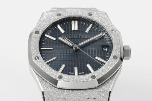 Royal Oak 15510 41mm Frosted SS/SS Blue Textured Dial APSF A4302 Super Clone - Royal Oak 15510 41mm Frosted SS/SS Blue Textured Dial APSF A4302 Super Clone -