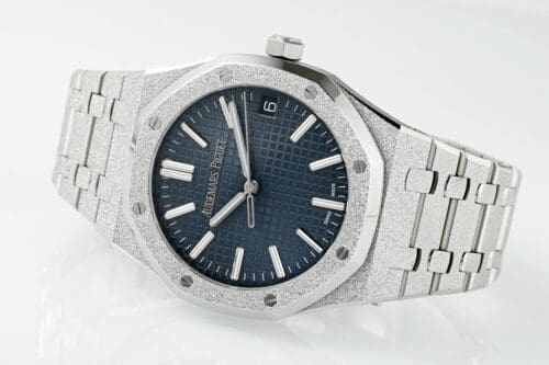 Royal Oak 15510 41mm Frosted SS/SS Blue Textured Dial APSF A4302 Super Clone - Royal Oak 15510 41mm Frosted SS/SS Blue Textured Dial APSF A4302 Super Clone -