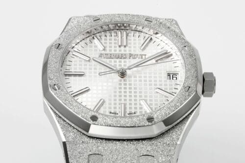 Royal Oak 15510 41mm Frosted SS/SS White Textured Dial APSF A4302 Super Clone - Royal Oak 15510 41mm Frosted SS/SS White Textured Dial APSF A4302 Super Clone -