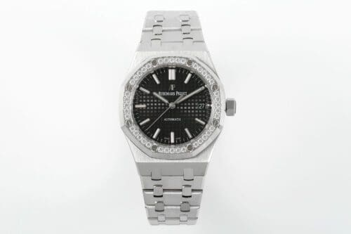 Royal Oak 37mm 15451 SS APSF 1:1 Best Edition Black Textured Dial on SS Bracelet SA3120 Super Clone - Royal Oak 37mm 15451 SS APSF 1:1 Best Edition Black Textured Dial on SS Bracelet SA3120 Super Clone -