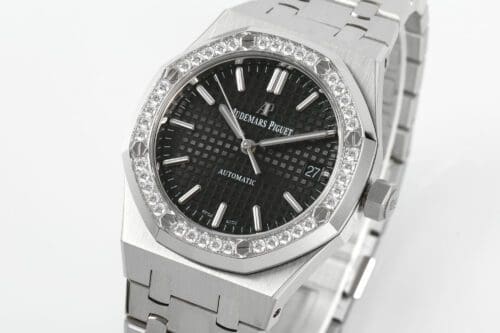 Royal Oak 37mm 15451 SS APSF 1:1 Best Edition Black Textured Dial on SS Bracelet SA3120 Super Clone - Royal Oak 37mm 15451 SS APSF 1:1 Best Edition Black Textured Dial on SS Bracelet SA3120 Super Clone -