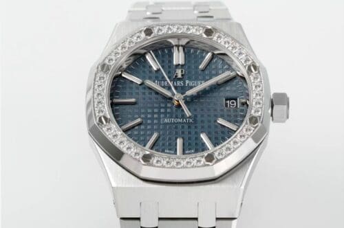 Royal Oak 37mm 15451 SS APSF 1:1 Best Edition Blue Textured Dial on SS Bracelet SA3120 Super Clone - Royal Oak 37mm 15451 SS APSF 1:1 Best Edition Blue Textured Dial on SS Bracelet SA3120 Super Clone -