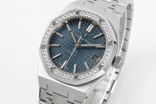 Royal Oak 37mm 15451 SS APSF 1:1 Best Edition Blue Textured Dial on SS Bracelet SA3120 Super Clone - Royal Oak 37mm 15451 SS APSF 1:1 Best Edition Blue Textured Dial on SS Bracelet SA3120 Super Clone -
