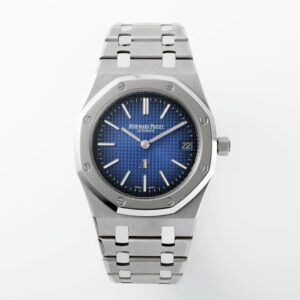Royal Oak 39mm 15202IP Titanium ZF 1:1 Best Edition Gradient Blue Textured Dial on SS Bracelet A2121 V2 -