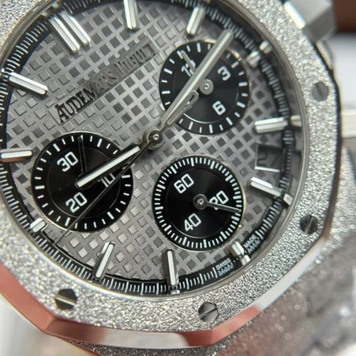 Royal Oak Chrono 26240 Frosted SS APSF 1:1 Best Edition Gray/Black Dial - Royal Oak Chrono 26240 Frosted SS APSF 1:1 Best Edition Gray/Black Dial -