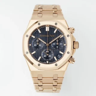 Royal Oak Chrono 26240 RG APSF Blue/RG Dial on RG Bracelet  -