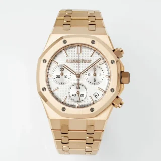 Royal Oak Chrono 26240 RG APSF White/RG Dial on RG Bracelet  -