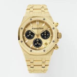Royal Oak Chrono 26240BA Frosted 41mm YG/YG Gold/Blk Dial  -