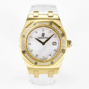 Royal Oak Ladies 33mm YG DRF Best Edition MOP Dial Diamonds Bezel -