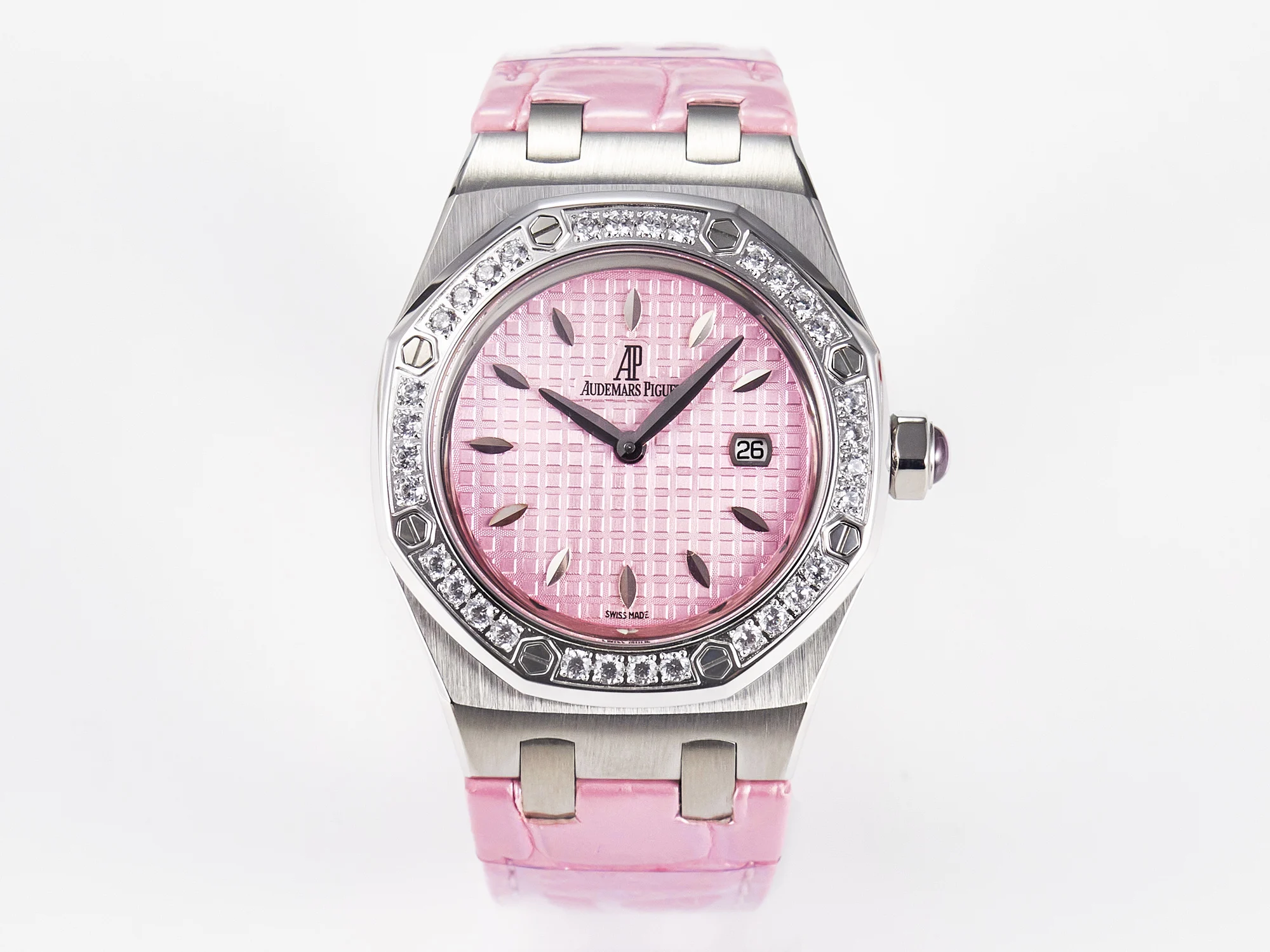 Royal Oak Offshore 33mm SS DRF Best Edition Pink Dial Diamonds Bezel - Royal Oak Offshore 33mm SS DRF Best Edition Pink Dial Diamonds Bezel -