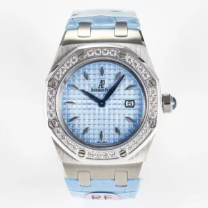 Royal Oak Offshore Ladies 33mm DRF Best Edition Blue Dial Diamonds Bezel -