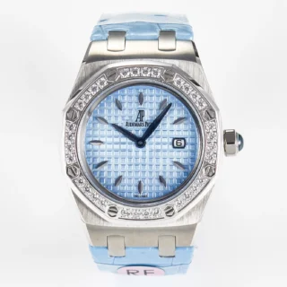 Royal Oak Offshore Ladies 33mm DRF Best Edition Blue Dial Diamonds Bezel -