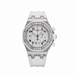  Royal Oak Offshore Stainless Steel White Dial Diamond Bezel -
