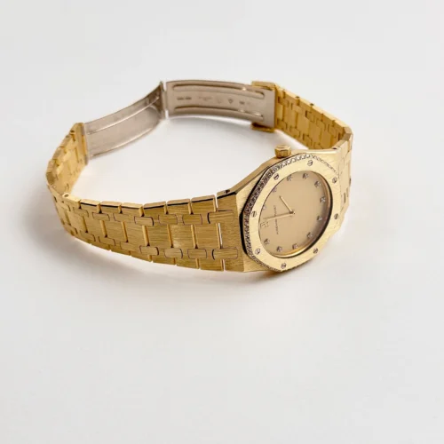 Royal Oak Yellow Gold Diamond Dial Diamond Bezel Quartz - Royal Oak Yellow Gold Diamond Dial Diamond Bezel Quartz -