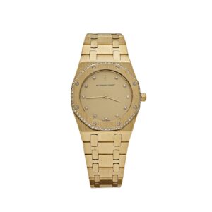  Royal Oak Yellow Gold Diamond Dial Diamond Bezel Quartz -